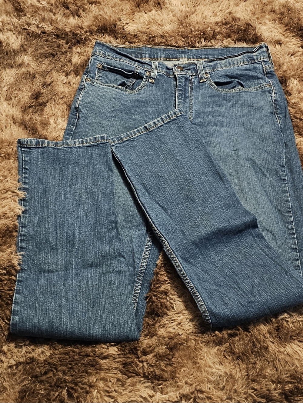 Levi's Men's Medium Blue Straight-Leg Denim Jeans 34x34